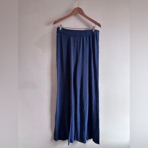 Free-est by Free People NWOT Super Wide Blue Pants Elastic Waist size L
